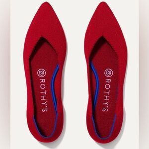 Rothy’s The Point in Chili Red in Size 7
